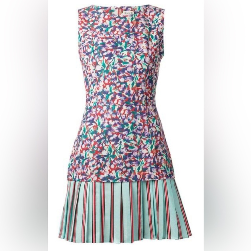 SUNO for Ikram Multicolor Floral Pleated Dress